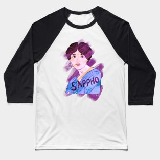 Sappho Greek statue illustration LGBTQI+ Baseball T-Shirt